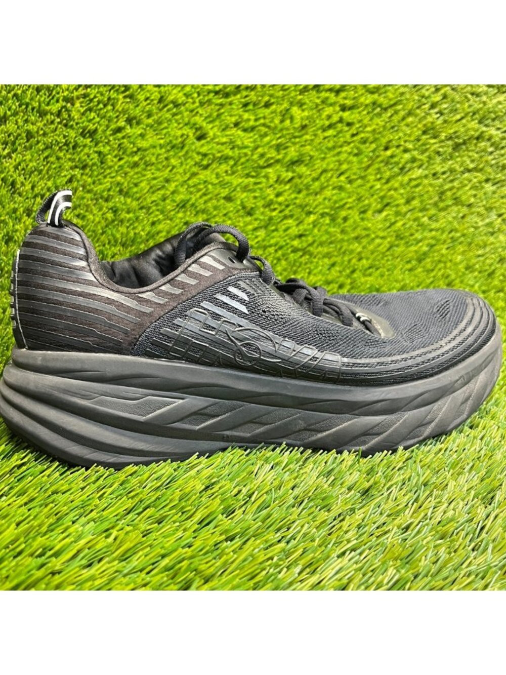 Hoka One One Bondi 6 Mens Size 10 Black Athletic Running Walking Shoes Sneakers